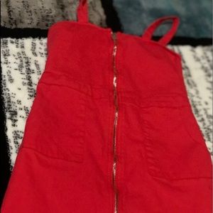 red dress with zipper